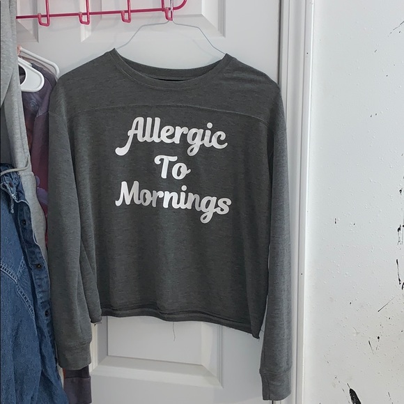 Allergic to mornings long sleeve shirt - Picture 2 of 3